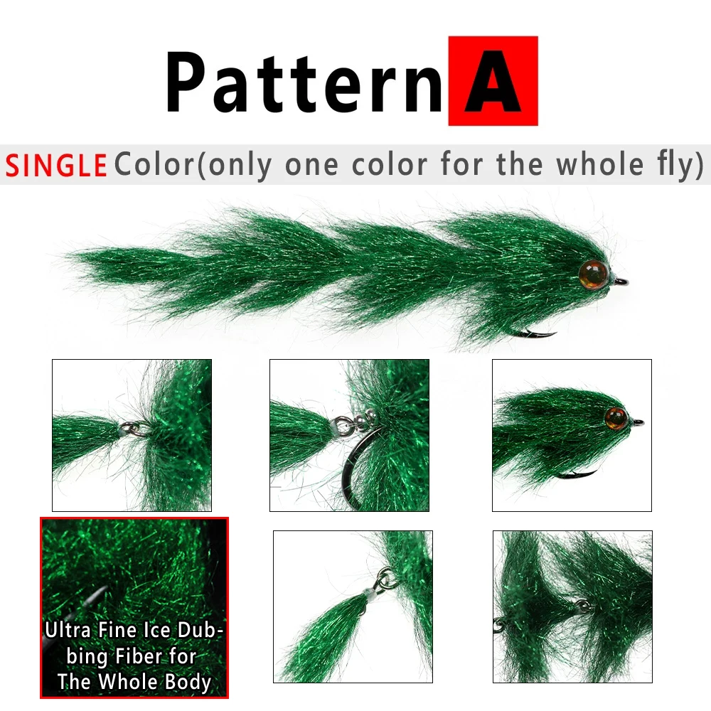 Bimoo, 1 unidad, cambiador Finesse, peces articulados, columna vertebral, cebo, serpentinas para trucha, lubina, Lucio, Tarpón, pesca en agua salada, señuelos con mosca - imagen 3