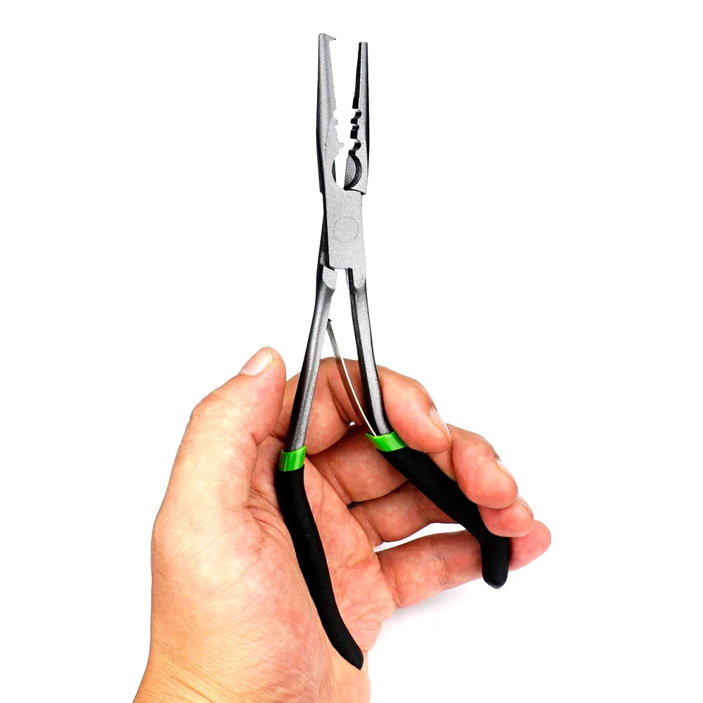 Alicates de pesca Hirisi, herramientas de pesca al aire libre, gancho de acero rico en carbono, cortador de línea, accesorios de pesca PX04 - imagen 2