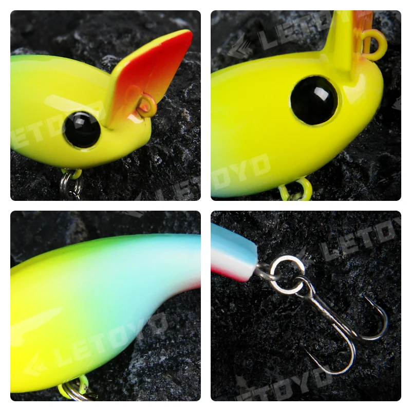 LETOYO 35mm 2,3g/50mm 7,4g Micro señuelo de pesca Minnow Mini Crankbait Wobblers de hundimiento lento para señuelos de pesca de lubina y trucha - imagen 5