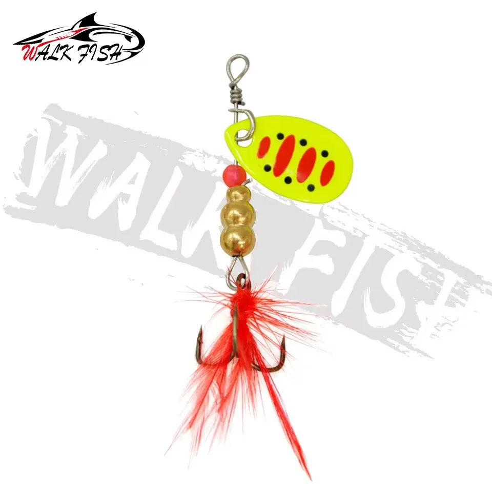 WALK FISH-señuelo de pesca giratorio, 3g, 4,5g, lentejuelas compuestas en forma de calabaza, lentejuelas de manivela, pez mandarín, salmón, biónico Artificial - imagen 2