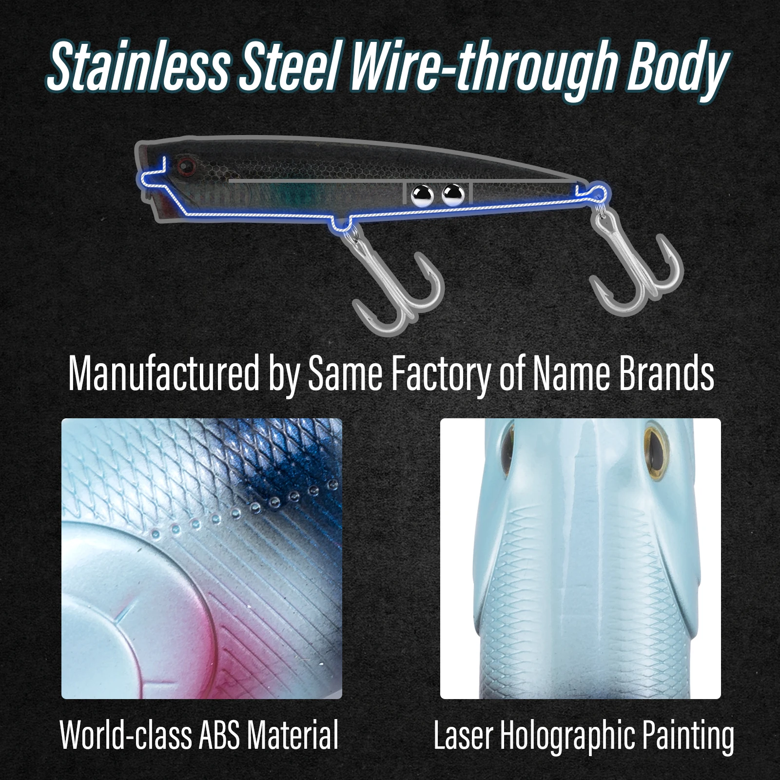 Señuelos de pesca GT Popper de 40g, 14cm, Wobblers, cebo Artificial para tapón de agua salada, atún, Surf, pesca, trucha, lubina, juego grande en alta mar - imagen 2