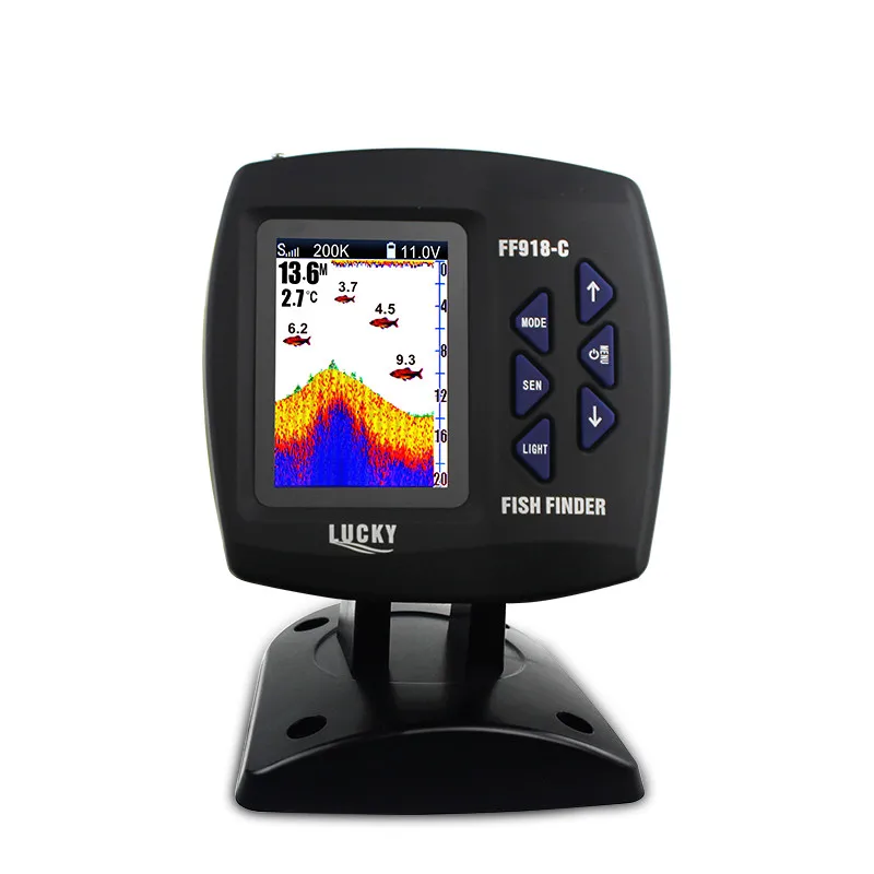 LUCKY FF918-C100DS-buscador de peces Echo de doble frecuencia, buscador de peces con detección por cable, cámara de pesca subacuática, Monitor LCD, 328 pies/100m - imagen 3