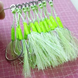 Anzuelos de acero carbono para jigging lento - Doble púas y brillo