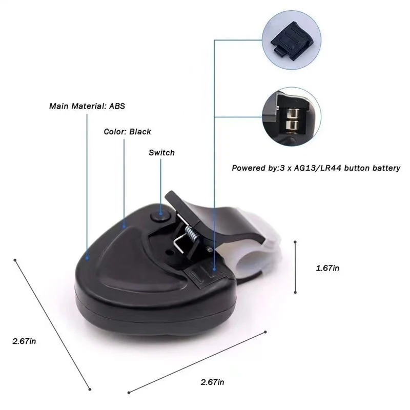 Alarma de pesca con luz LED, alarma portátil para morder carpa, línea de pesca, indicador de alerta de engranaje, amortiguador, caña de pescar, alarma fuerte, río, mar, océano - imagen 3