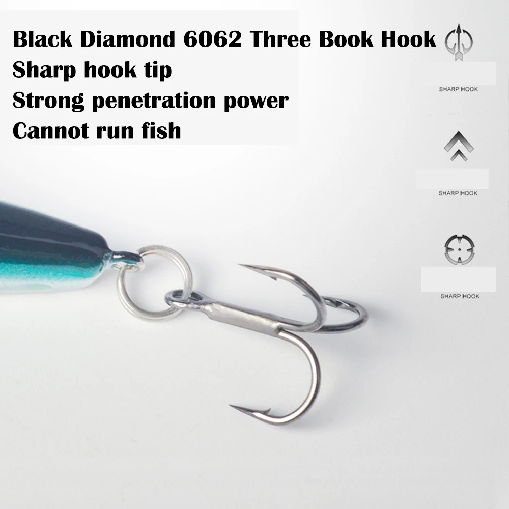 Señuelo de pesca de 7 piezas, cebo de lápiz para agua dulce, cebos artificiales duros, giratorios de Metal para pesca de lubina - imagen 4