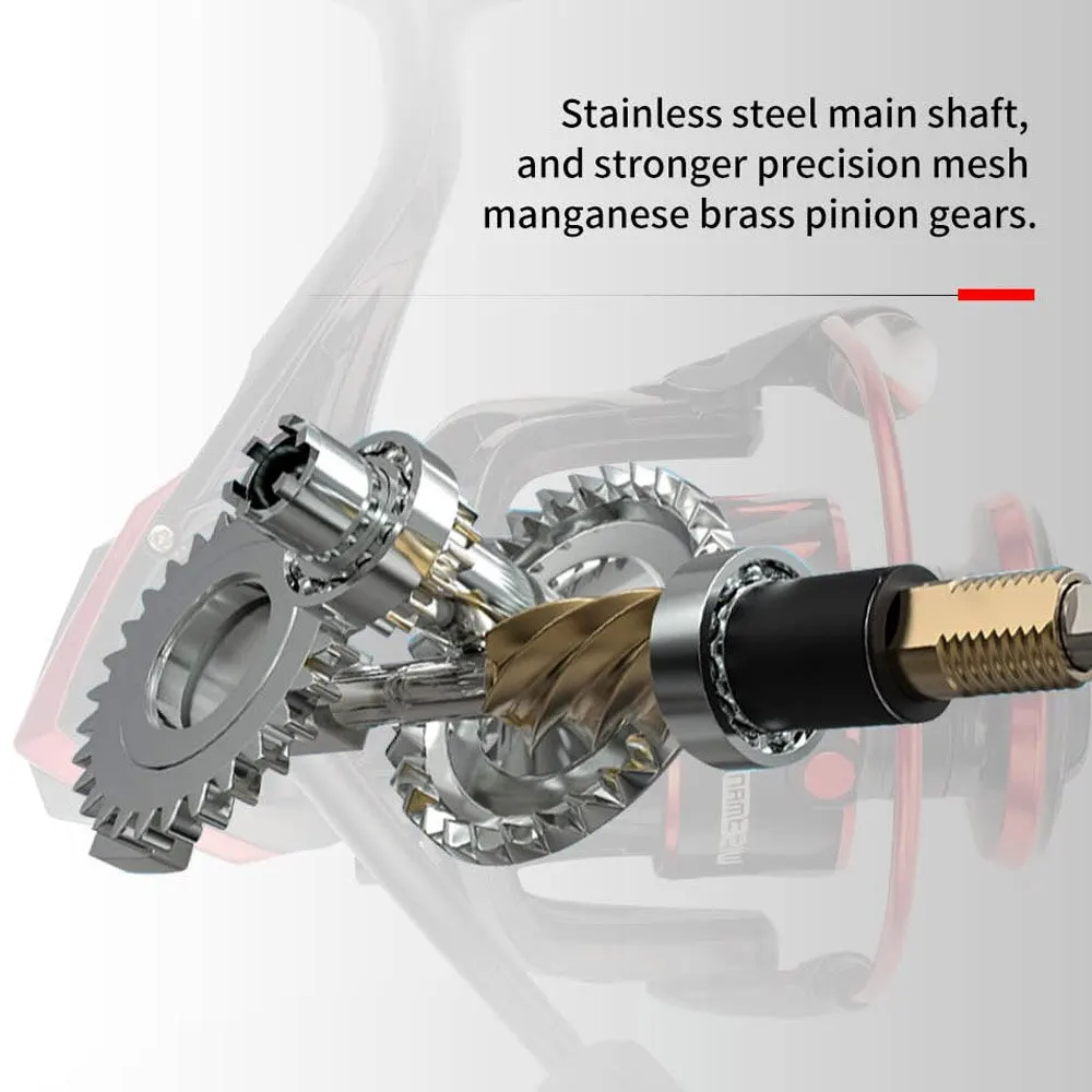 Carrete giratorio 5,2: 1 arrastre máximo 15kg carrete de Metal carrete de pesca para lubina aparejos de pesca bobina de pesca de alta calidad - imagen 3