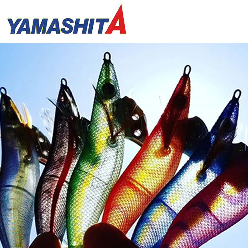YAMASHITA-anzuelo de pesca de calamar, cebo de pesca de camarón de madera, sepia, pulpo, Japón, Wobblers leurre peche en mer flottant surface dur carnassier leure de pêche brochet - imagen 4