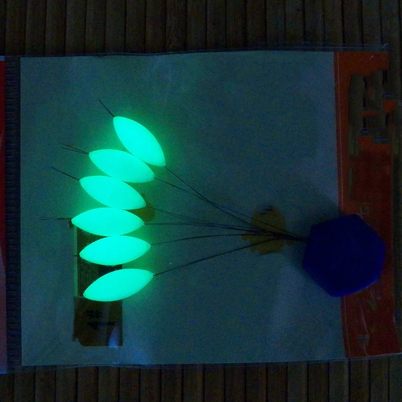 Flotador de Pesca de siete estrellas, flotador subacuático de colores mezclados, línea de Pesca de frijol ovalada espacial, Popper al aire libre para Pesca - imagen 5