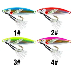 SeaYolo, 1 Uds., Micro fregadero lento, señuelo de pesca Jigging de Metal de calidad, 40g-120g, Dubstep con ala, piel, atún, impresión 3D, pez sardina