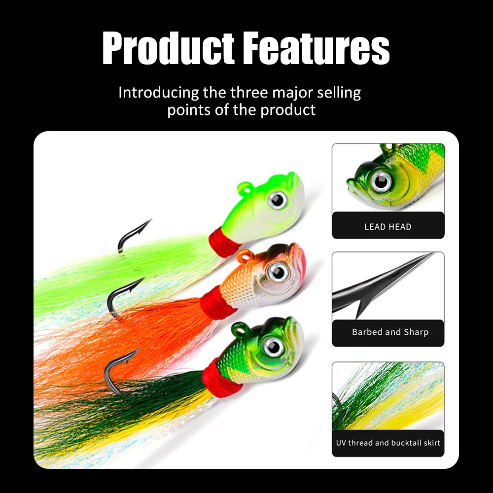 THORFORCE-Cebo duro de Metal, placa de hierro pequeña sumergida de tiro largo, VIB con gancho de pluma, este gancho chaotiano para el pelo - imagen 3