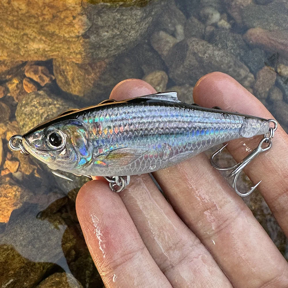 GOBAIT VIB Crankbait sin labio – Escamas láser para lubina y lucio - imagen 4