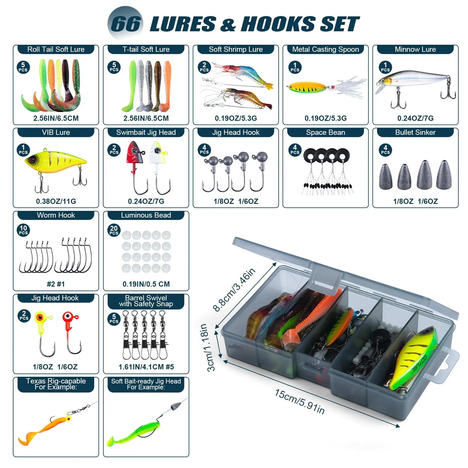 Goture-caña de pescar telescópica de 2 ruedas, Kit combinado de 2 ruedas, 1,9 M-2,7 M, con bolso de almacenamiento impermeable para viaje - imagen 4