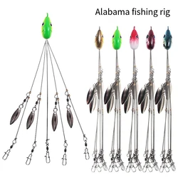 Alabama Rig con giratorio inoxidable para pesca marina