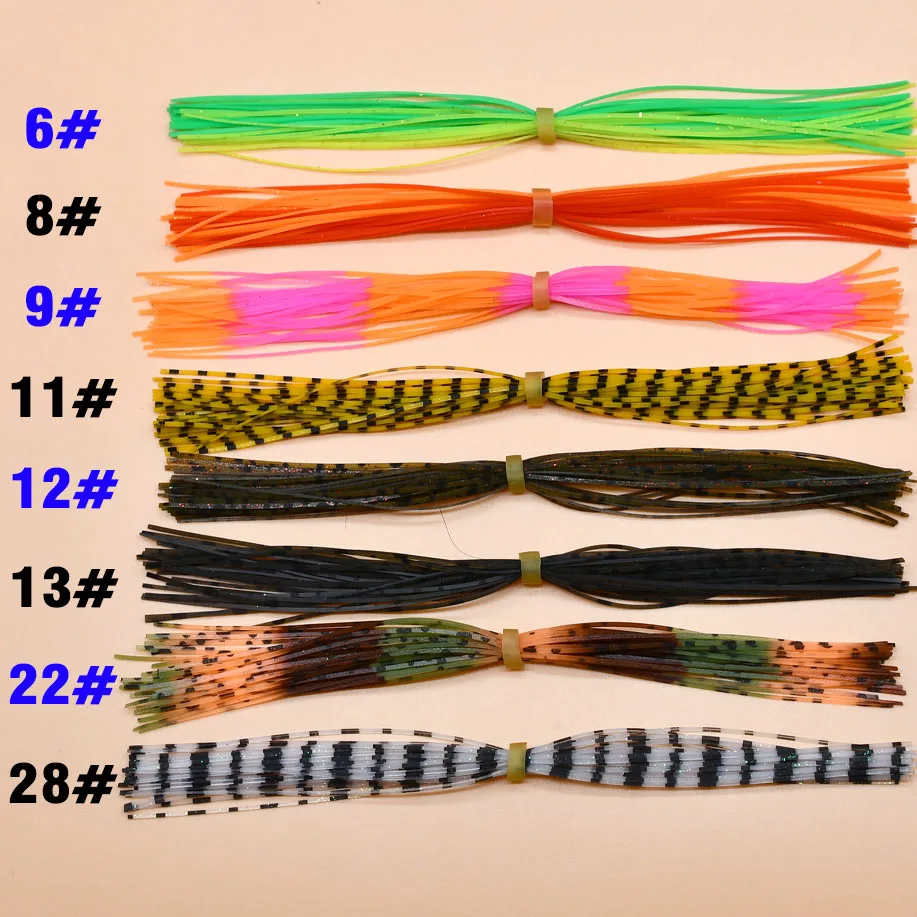 Faldas de silicona MNFT – Mechones multicolor para montaje de señuelos - imagen 2