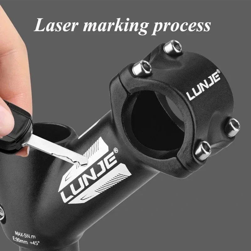 Vástago de bicicleta de montaña, vástago de tubo Vertical, forjado de aleación de aluminio, 31,8x90mm, accesorios de tubo Vertical de 45 grados - imagen 3