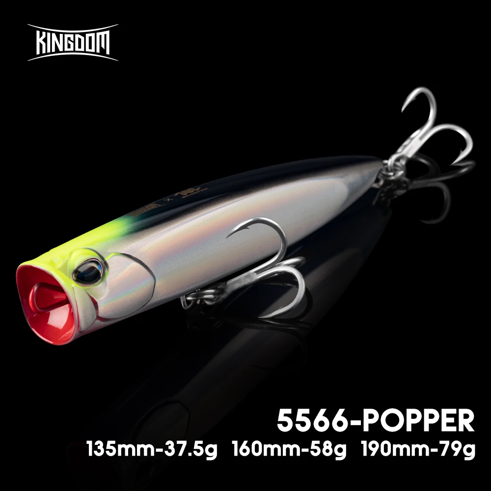 Kingdom Popper señuelo artificial topwater para lubina en agua salada - imagen 4