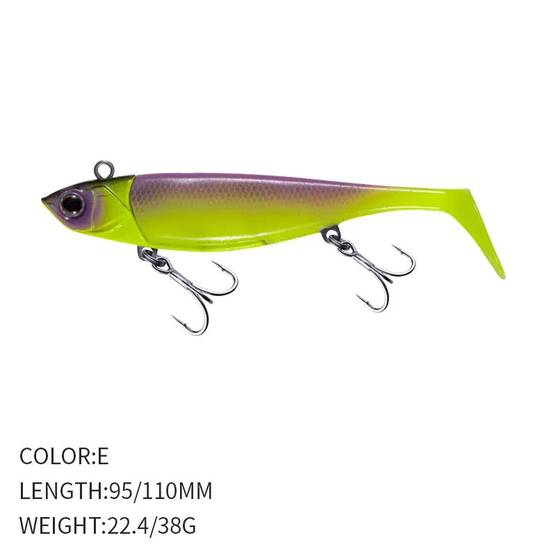 95mm/22,4g 110mm/38g Pesca Leurre Souple accesorios de silicona Artificial señuelo suave Jig cebo Pesca Accesorios Mar aparejos - imagen 5