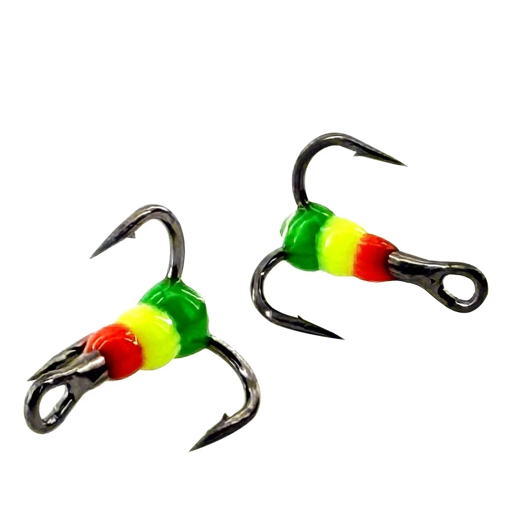 Anzuelos triples para pesca en hielo – Talla 10 señuelo artificial - imagen 3