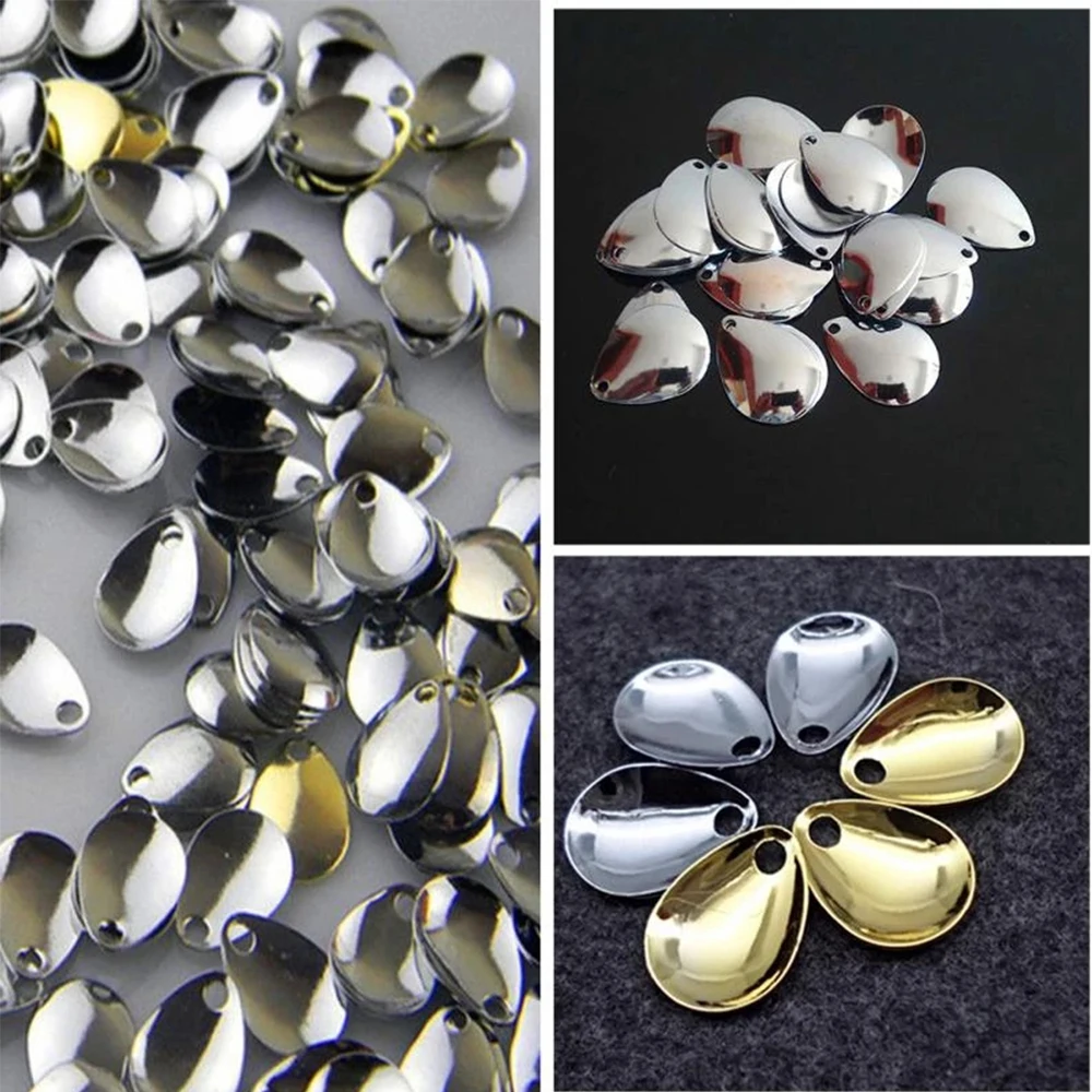 Anillos giratorios con cuchillas y cucharas de níquel lisas señuelo - imagen 3