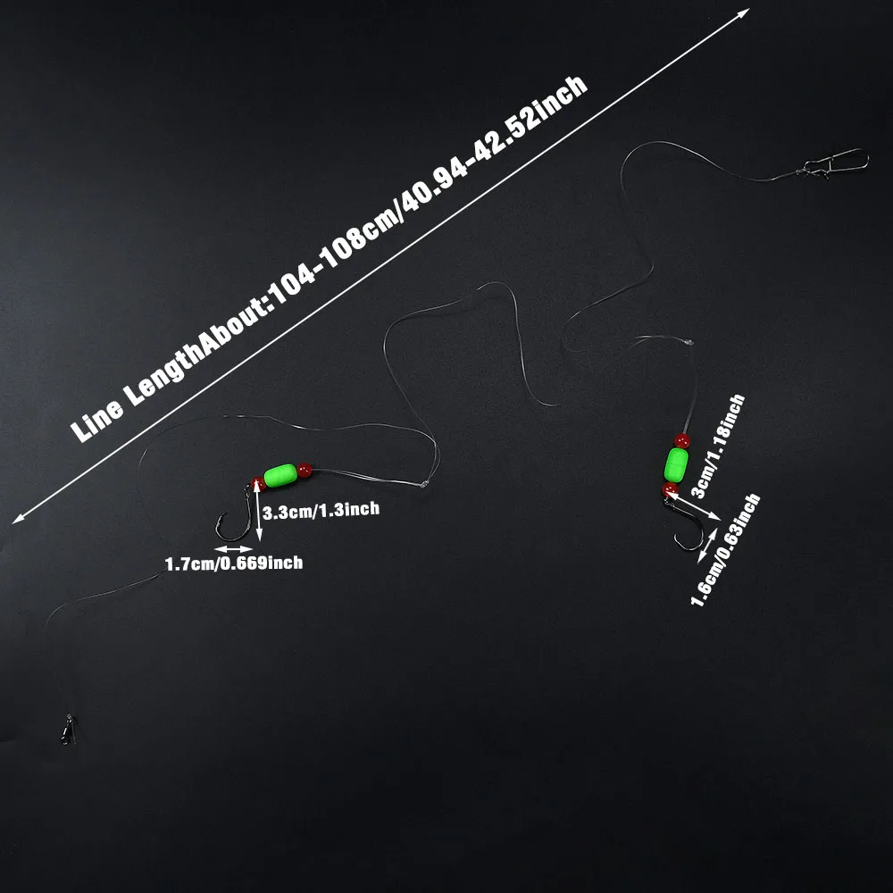 Anzuelos de pesca líder monofilamento de acero inoxidable, flotadores EVA, aparejo de élite Pompano para pesca de Surf con anzuelos de doble círculo y Kara - imagen 4