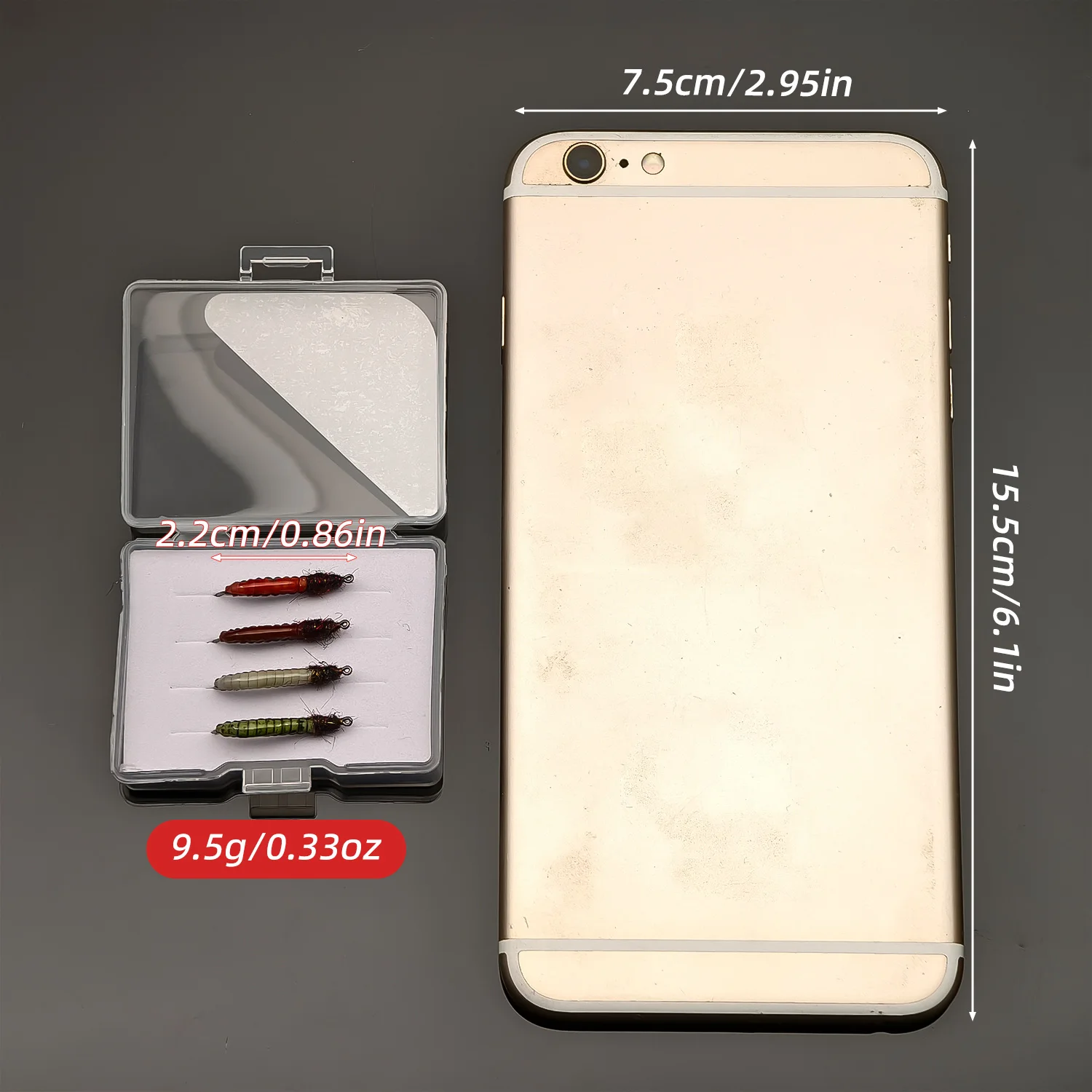 ANFS 4 Uds. De moscas de ninfa Caddis, colores surtidos, moscas atadas a mano, trucha de ninfa, regalo de pesca con mosca - imagen 4