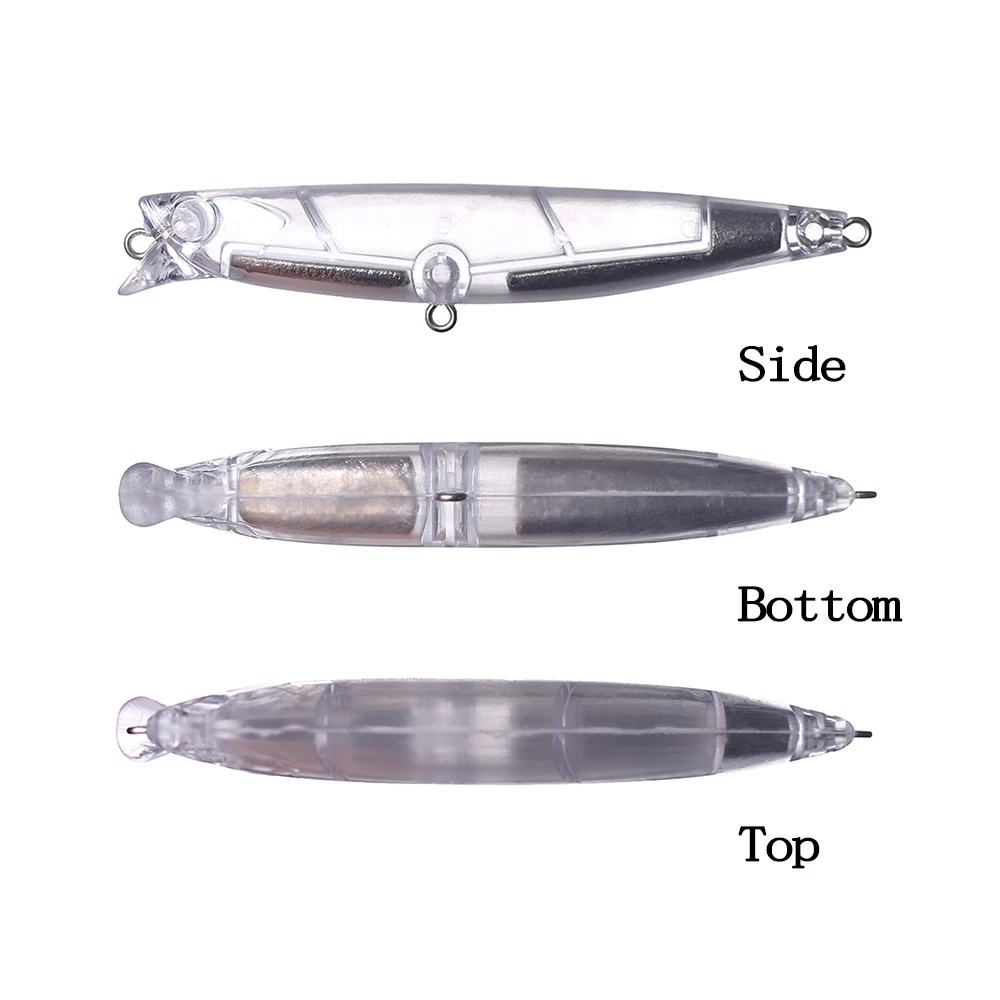 Chan'sHuang-Cebo en blanco sin pintar, lápiz silencioso de hundimiento, aparejo de señuelo de pesca Artificial, 7,5/9/9, 5cm, 20 piezas - imagen 3