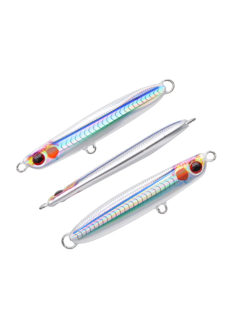 D1 señuelo de pesca de plantilla de Metal impreso en 3D, 75mm/32g, aparejos de pesca de mar, Mar - imagen 3