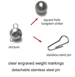 Cheburashka de tungsteno sólido para lubina – ocho liso