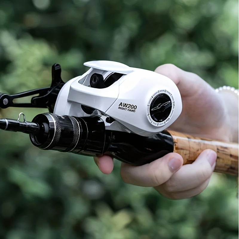BILLINGS Serie AW 200, relación de engranaje 6,3: 1, arrastre máximo de 18 libras, carrete para baitcasting, para agua dulce y salada - imagen 5