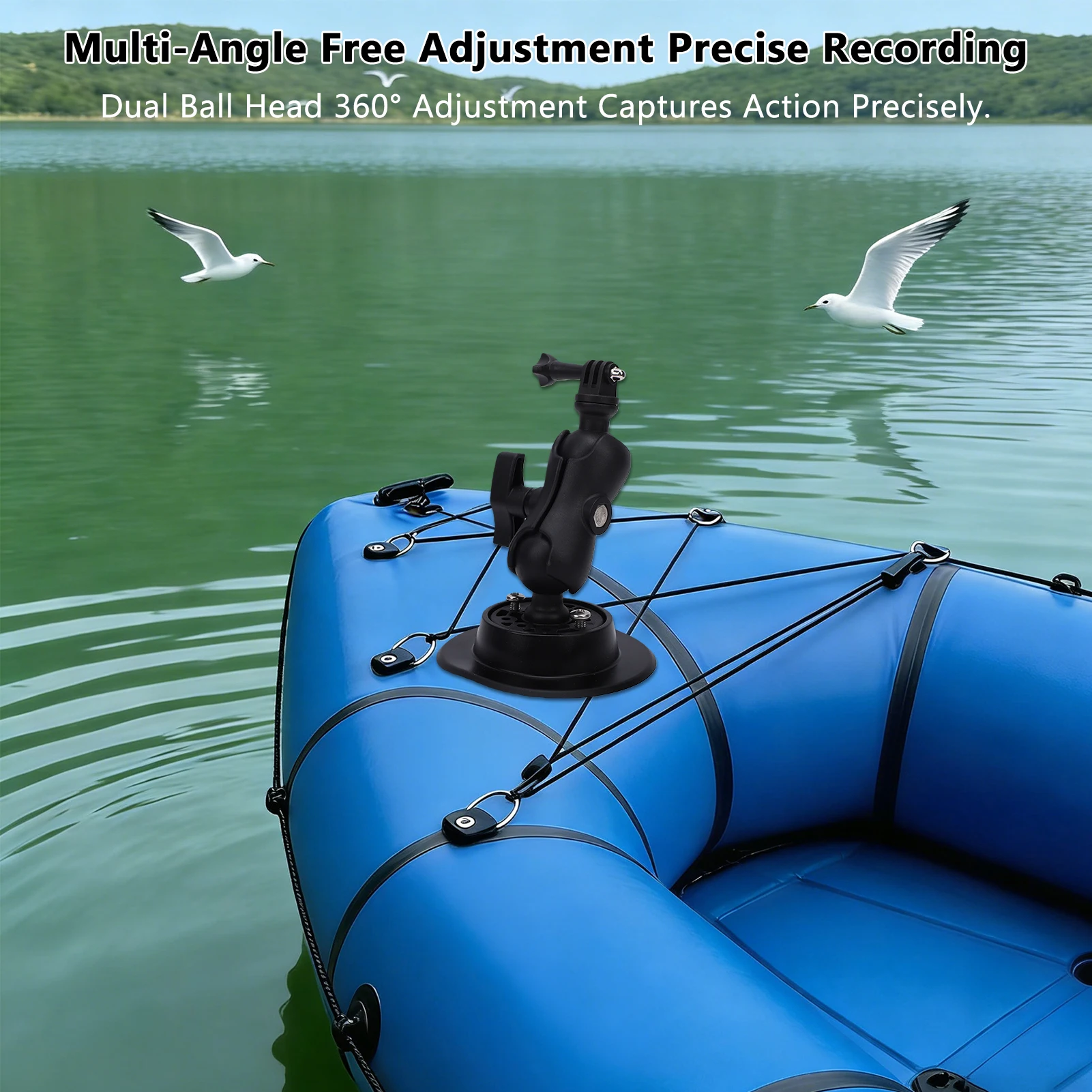 Soporte cámara kayak ajustable – Impermeable nailon y acero inoxidable