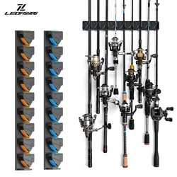 Organizador pared para cañas de pesca – soporte compacto