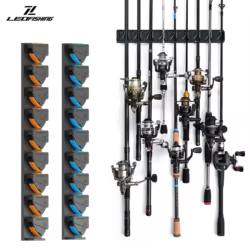 Organizador de cañas de pesca para pared – Soporte compacto