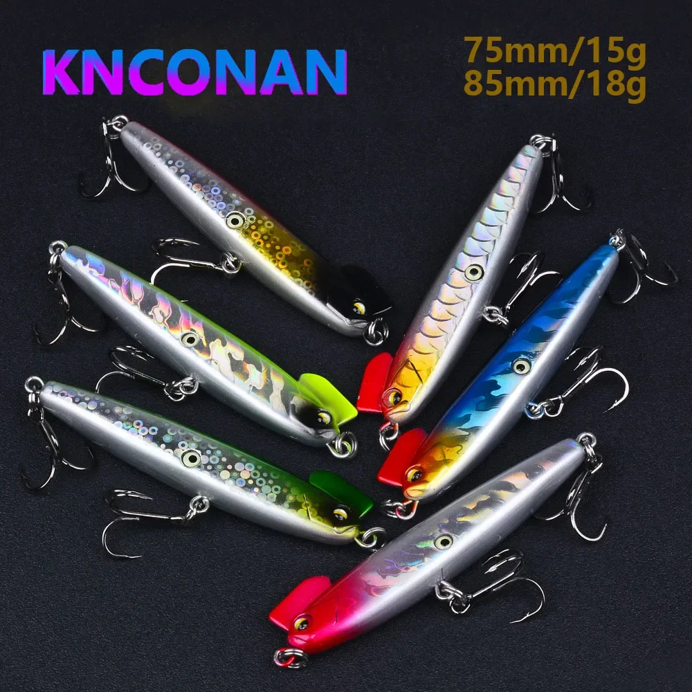 Señuelos de pesca con lápiz de hundimiento rápido, 15g, 18g, Wobblers de agua salada, cebo duro Artificial para curricán, lubina, trucha, Swimbait, suministros - imagen 2