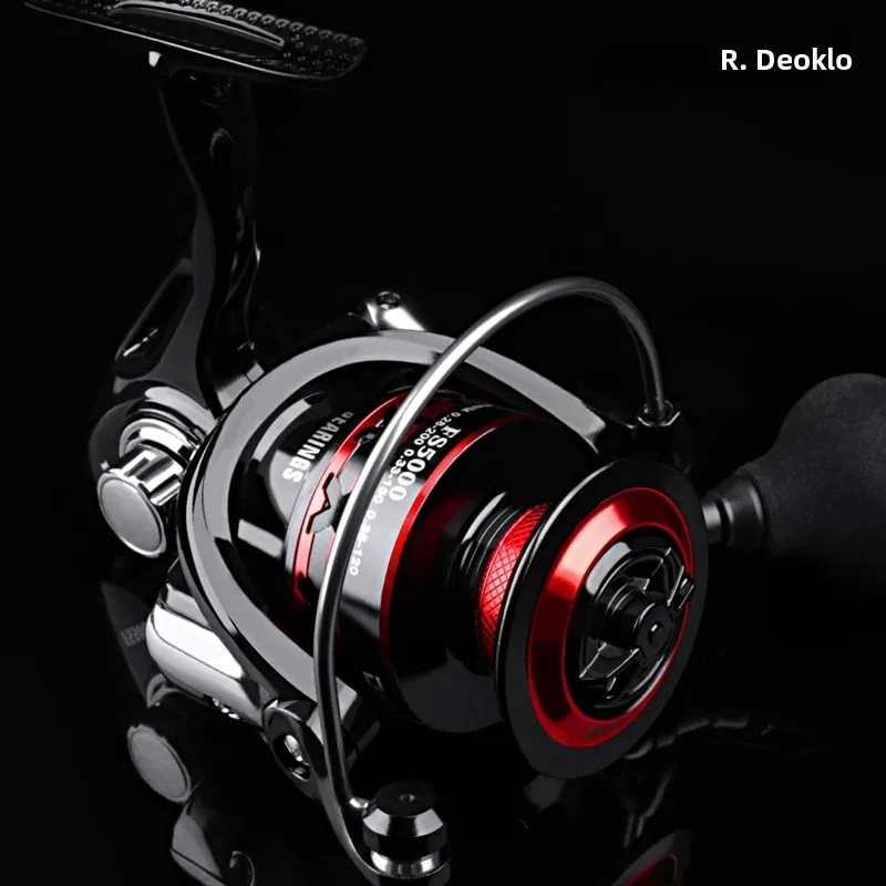 Carrete de pesca DEUKIO 2000-7000 arrastre máximo 12KG carretes giratorios carrete de Metal carretilhas de pesca carrete para accesorios de pesca Peche - imagen 5