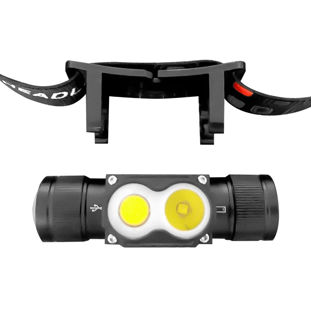 Faro frontal LED recargable para pesca nocturna – luz blanca y roja - imagen 2