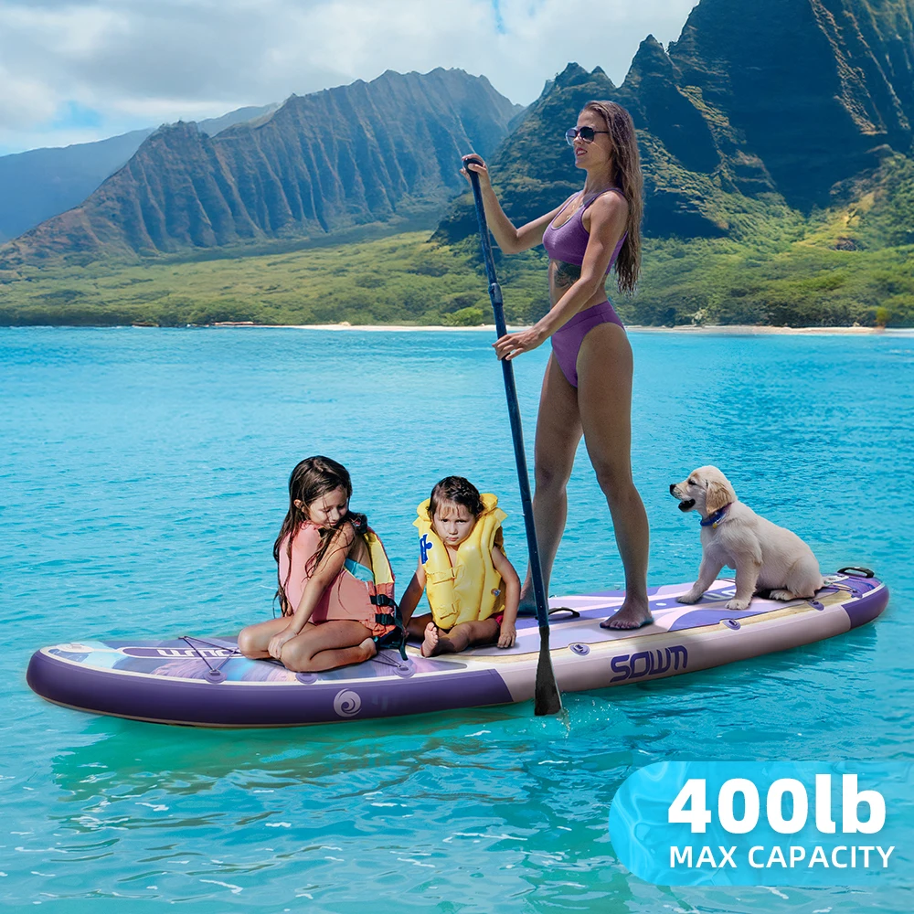 SOWM SUB tabla de Paddle inflable impermeable 11 ''x 34'' x 6'' estilo de pie para adultos pesca de Yoga acuático con accesorios SUP сап Kondрд - imagen 2