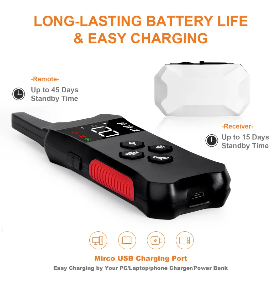 2025 nuevo Collar de adiestramiento para perros con control remoto: Collar electrónico impermeable recargable para perros grandes, medianos y pequeños, 3 modos de entrenamiento - imagen 3