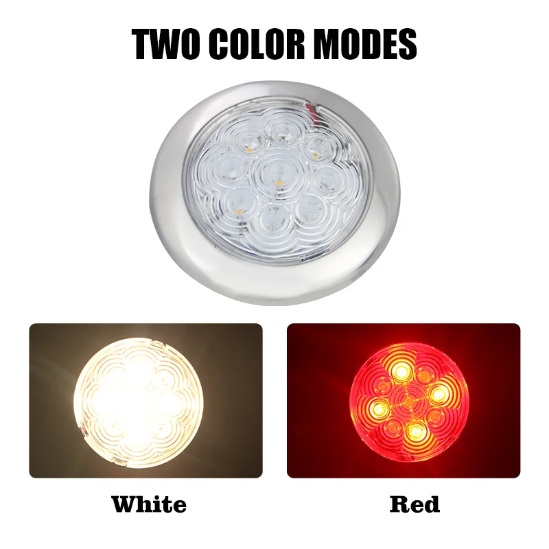 Luz LED Marina Bicolor Rojo/Blanco – Ultrafina para Barco y Caravana