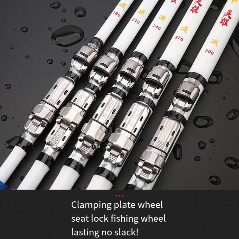 Caña giratoria para pesca en roca, Mini caña telescópica portátil de 1,8/3m, peso de fundición de carbono, 5-20g, ultraligera, sección 5/9 - imagen 3