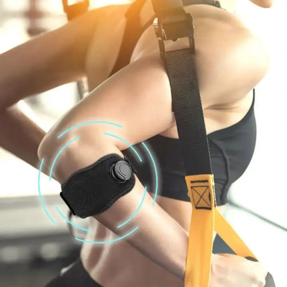 Perilla ajustable, banda de soporte para brazo, almohadilla de silicona integrada, codera gruesa para tenis, amortiguación antideslizante, correa para codo de Golf, tenis - imagen 2