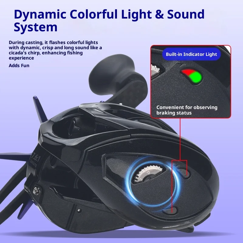 Carrete baitcasting Lizard DC 7,6 ligero – Freno electrónico EMC - imagen 3