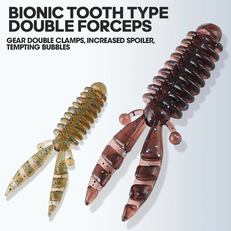 TAIYU 10 unids/set Kit de Señuelos de Pesca burbuja camarón langosta 5,5 cm 1,5g señuelo suave flotante Wobbler cebos de lubina Pesca Artificial - imagen 5