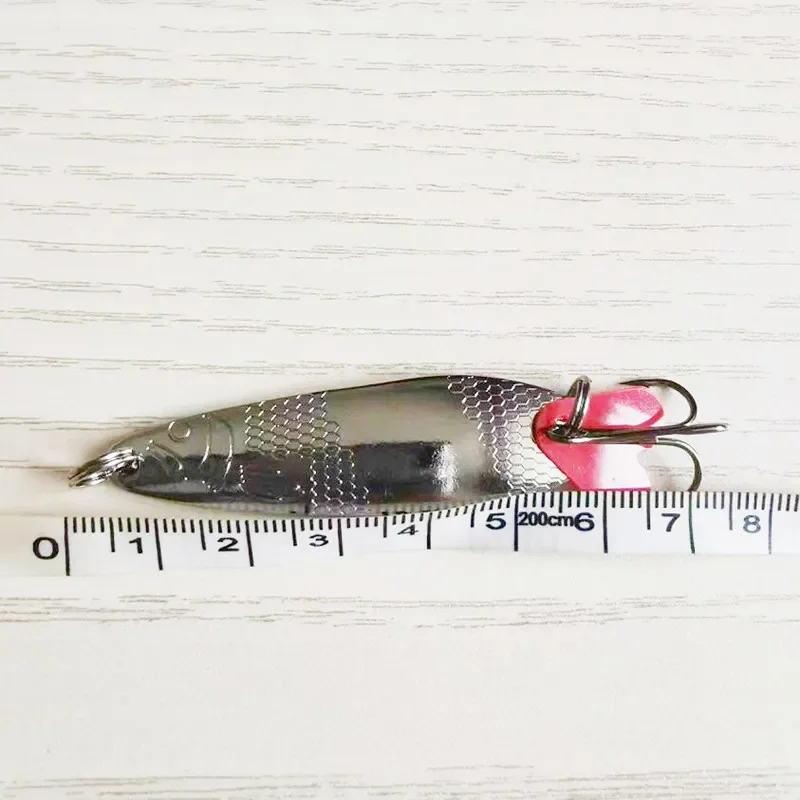 Señuelo de pesca con cuchara giratoria de Metal, cebo duro con lentejuelas, ruido, anzuelo triple, Swimbait, pesca de carpa - imagen 5