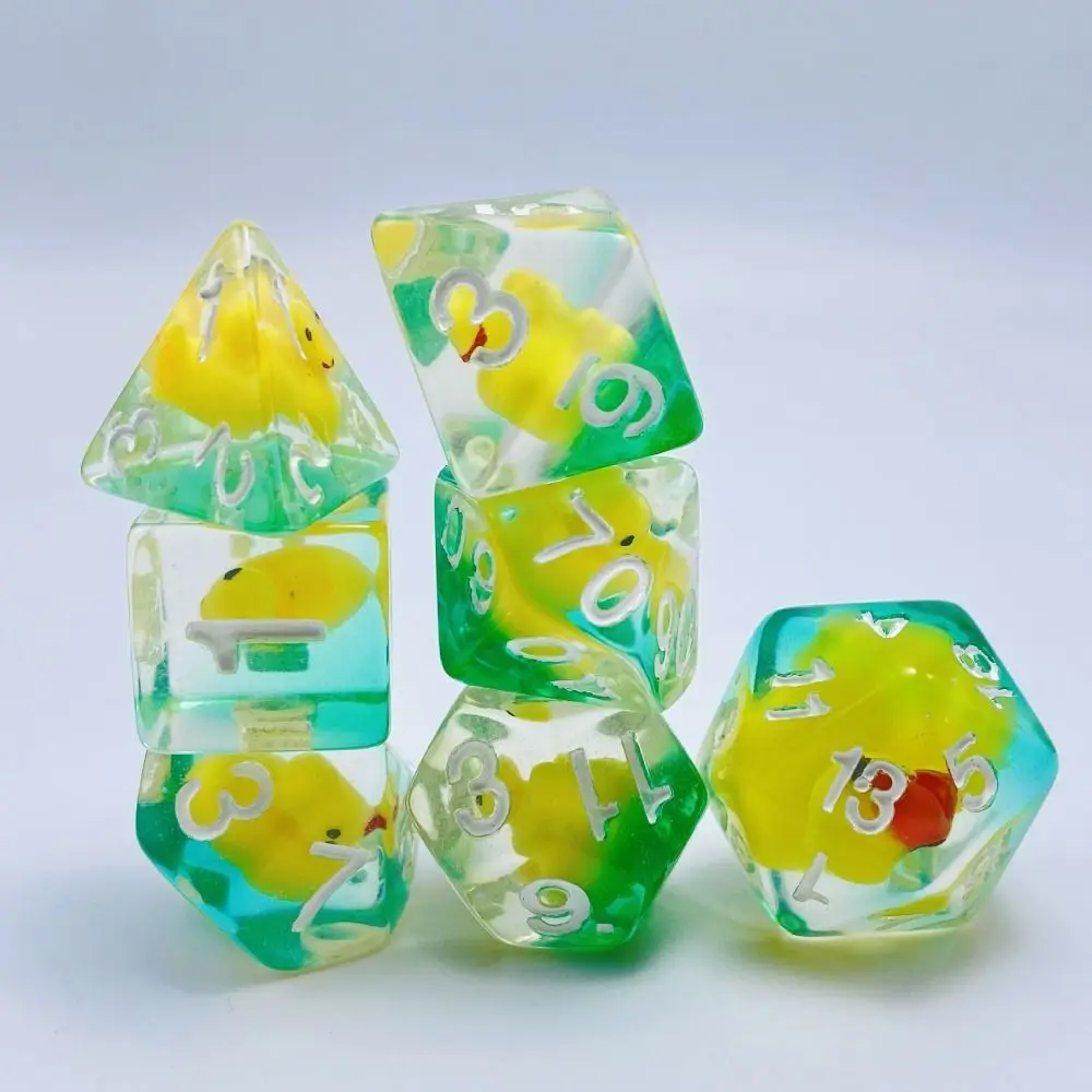 Dados Dungeons and Dragons con patos acrílicos poliédricos - imagen 3