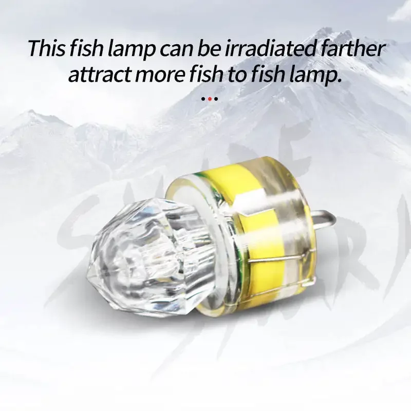 Luz de caída profunda, luz de pesca de diamante, LED activado bajo el agua, señuelo de pesca que atrae la pesca, luz de Flash, pez espada de atún - imagen 4