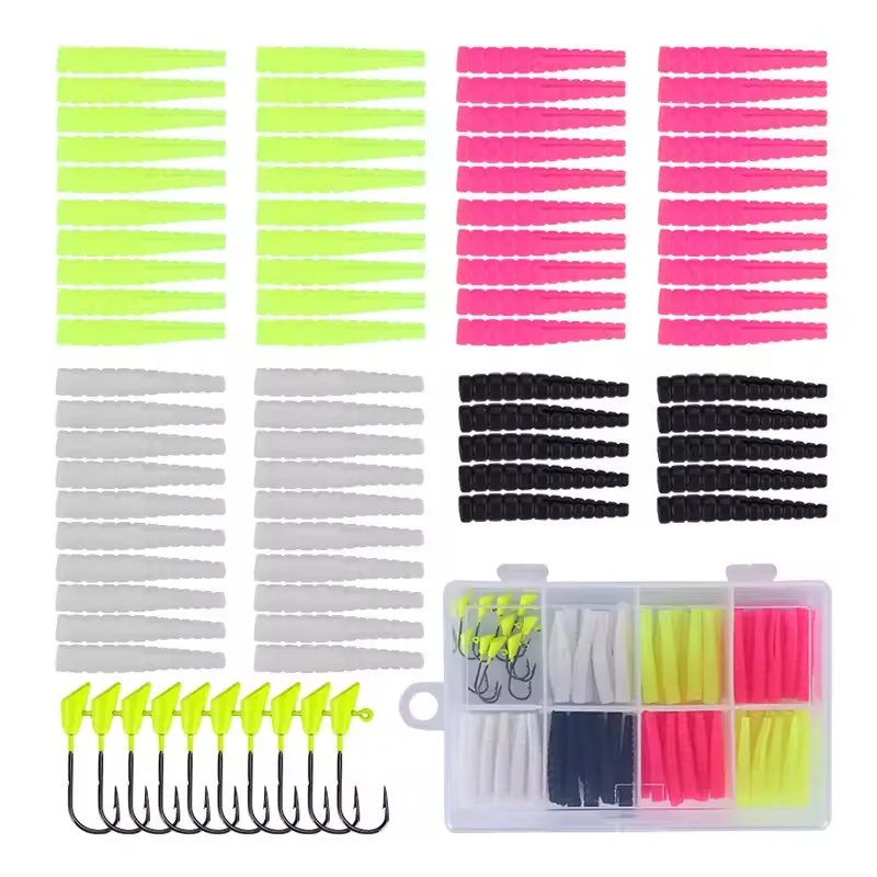 Kit vinilos y jig head WEIHE – Mini señuelos blandos aleación zinc - imagen 4
