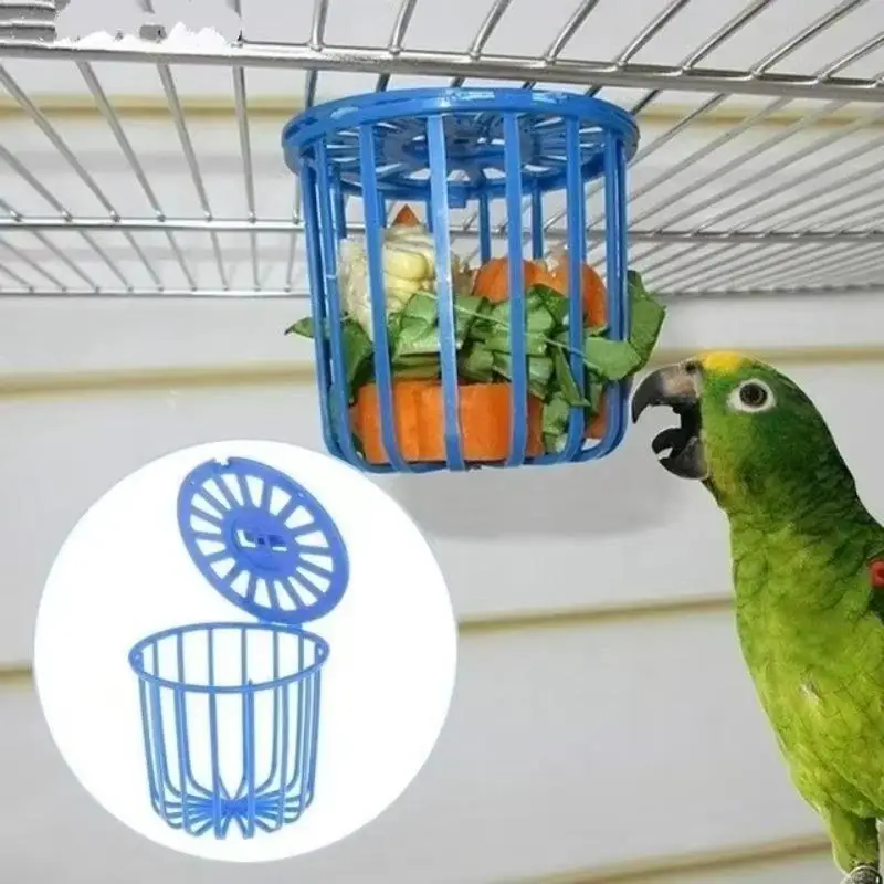 Nueva jaula alimentadora para loros, estante para frutas y verduras, accesorios para jaulas, cesta colgante, contenedor, juguete, suministros para aves de mascotas, venta al por mayor