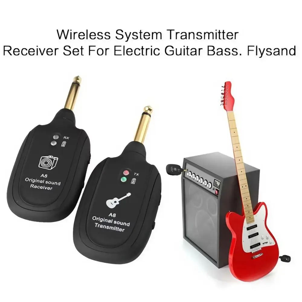 1 Juego de transmisor y receptor de guitarra UHF, 20Hz-20kHz, receptor de guitarra inalámbrico USB, adaptador de guitarra inalámbrico recargable portátil - imagen 5