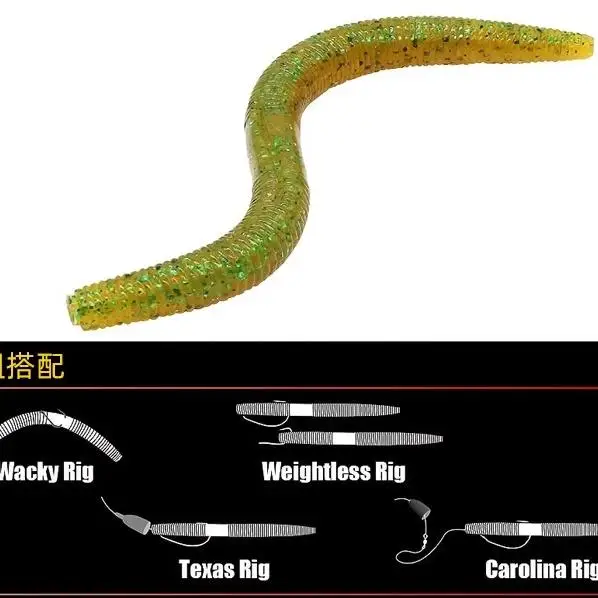 Los Estados Unidos importó YAMAMOTO SENKO gusano de fideos de alta gravedad específica grupo de pesca Texas de 4 pulgadas con cebo suave de plomo luya - imagen 3