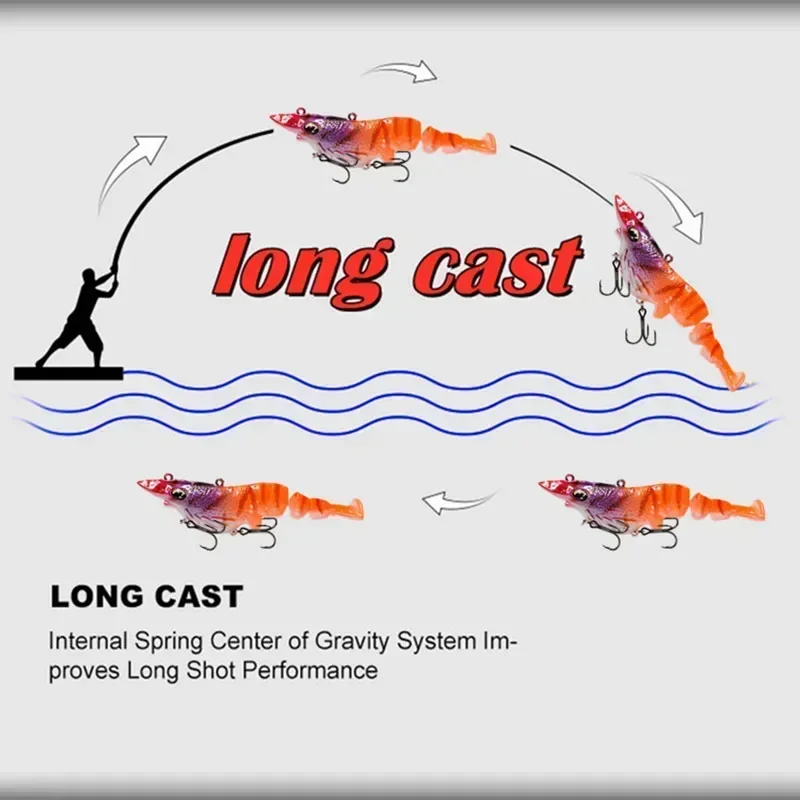 Nuevo Camarones 4,5g 12g 21g señuelo de pesca de hundimiento lento Minnow Wobbler Bass Pike cebo Artificial aparejos - imagen 4